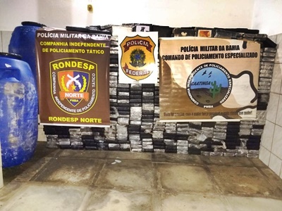 Juaziero: Carga de 1,5 tonelada de pasta base de cocaína é apreendida; droga iria para países da América do Norte e na Europa